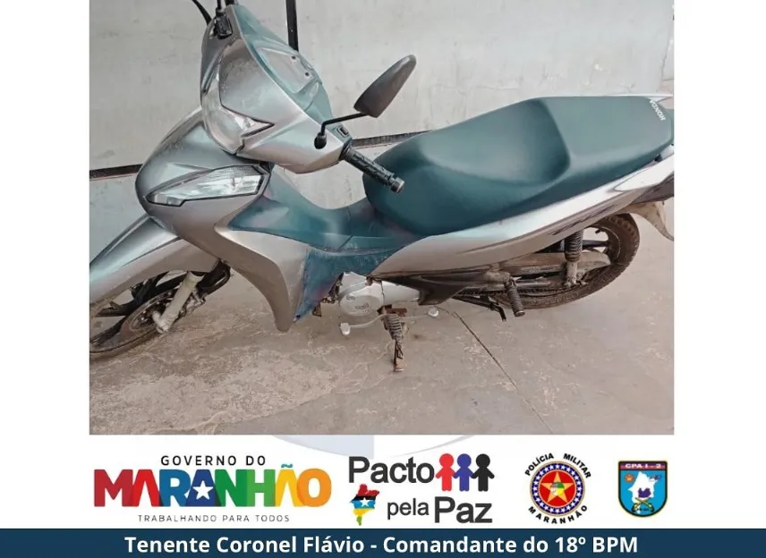 Policiais do 18 BPM Recuperam Moto Roubada, em Presidente Dutra