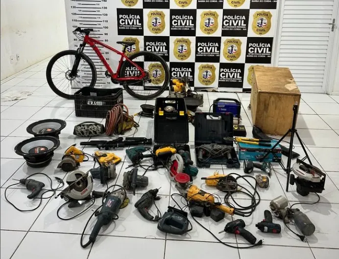 Polícia Civil do Maranhão Recupera Ferramentas Elétricas e Bicicleta Furtadas em Barra do Corda