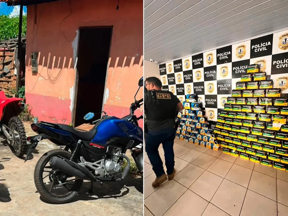 Polícia Civil recupera motocicletas e carga de baterias avaliada em mais de R$ 100 mil em Presidente Dutra