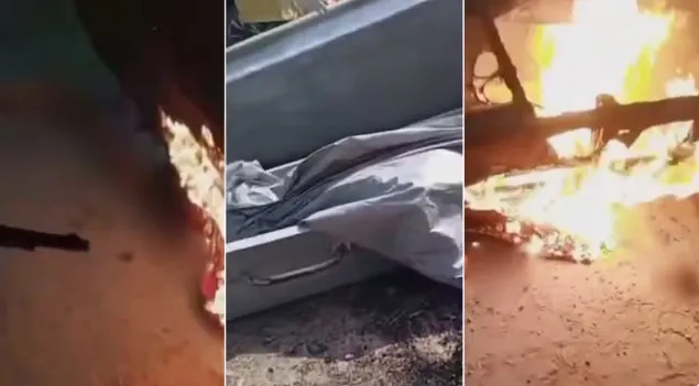 Homem é morto com 30 tiros e queimado em via pública