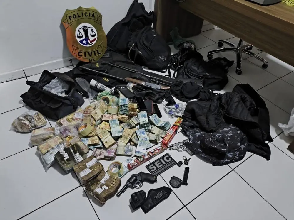 Polícia Civil desarticula grupo envolvido em ataque a carro forte em Carolina e, até o momento, contabiliza meio milhão de reais recuperados