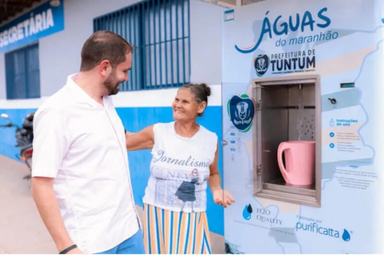 Prefeito Fernando Pessoa inova com instalação de purificadores de água em bairros de Tuntum