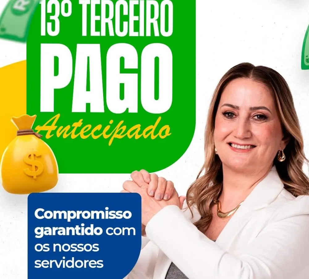 TA NA CONTA! SUANE DIAS ANTECIPA 13º SALÁRIO DOS SERVIDORES DE GONÇALVES DIAS