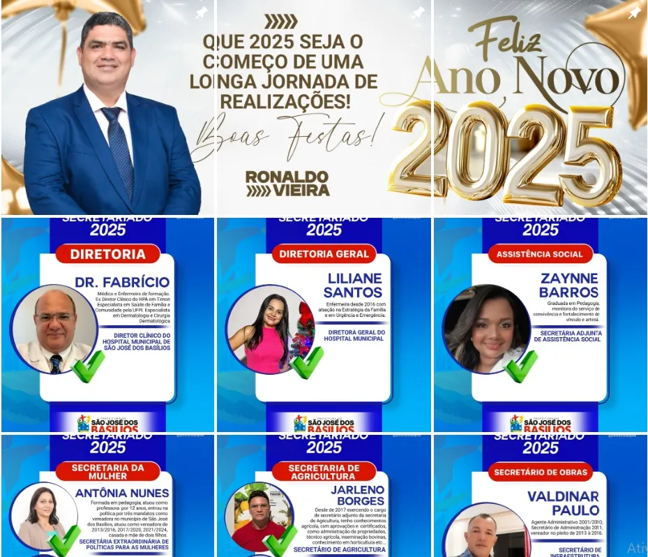 Prefeito Ronaldo Vieira anuncia equipe de secretariado com foco em gestão qualificada e experiência