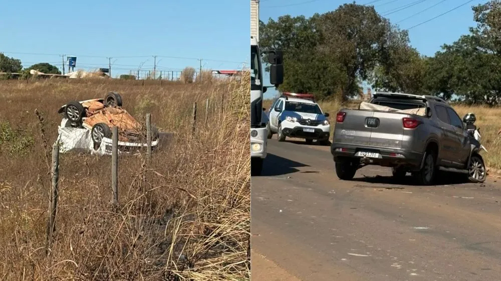 Acidente entre picape e carro deixa três feridos em Balsas